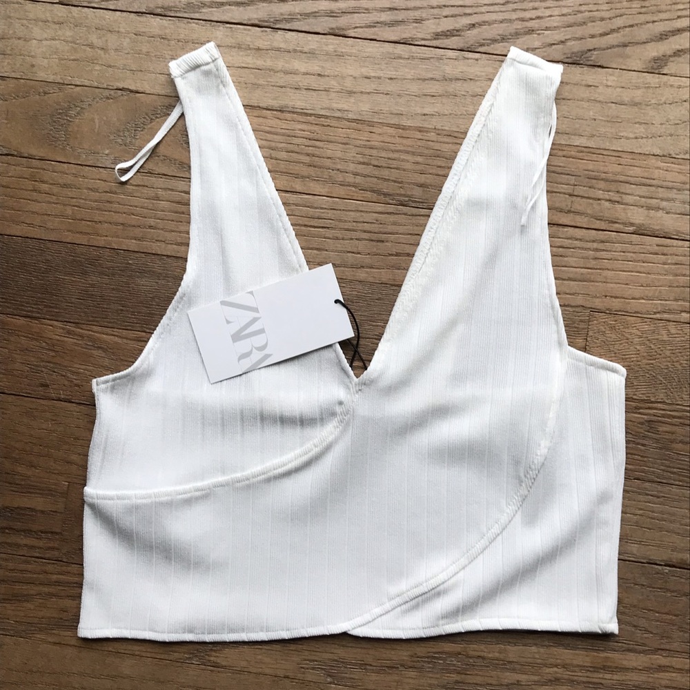Zara White Crop Top